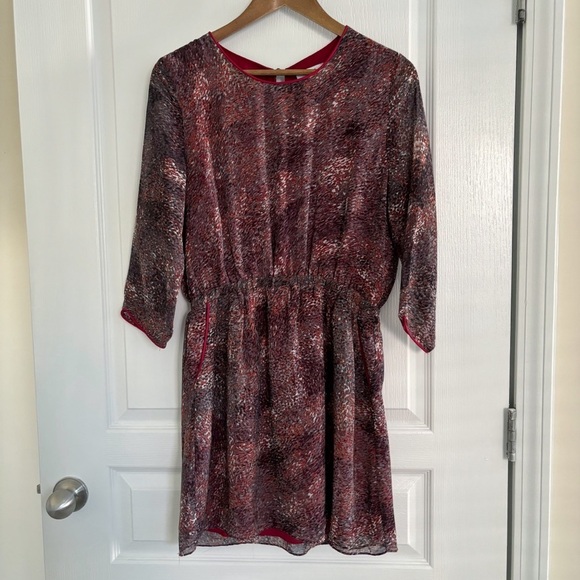 Suncoo Paris Dress Cecyle Sheath Burgundy Print - Picture 1 of 10